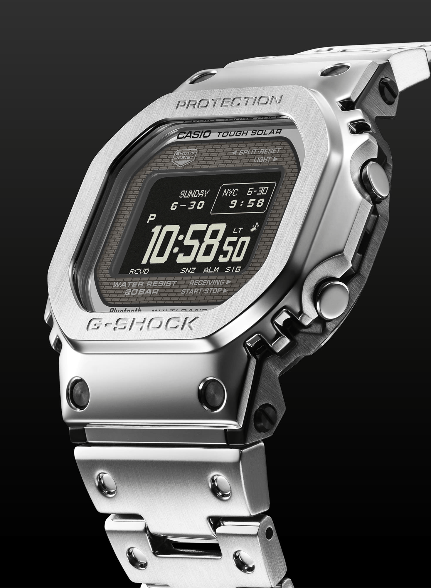 G-Shock Full Metal 5000 Series 43.6mm Digital/Grey Dial Men's Watch GMWBZ5000D-1