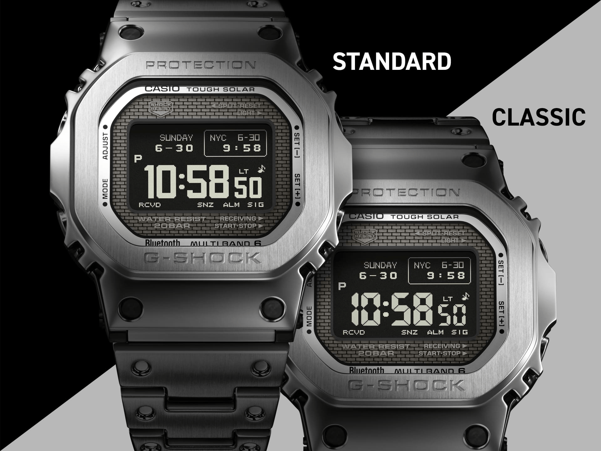 G-Shock Full Metal 5000 Series 43.6mm Digital/Grey Dial Men's Watch GMWBZ5000D-1