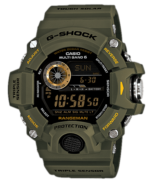 G-Shock Master of G-Land GW-9400 Series 53.5mm Black/Digital Dial Men's Watch GW9400-3