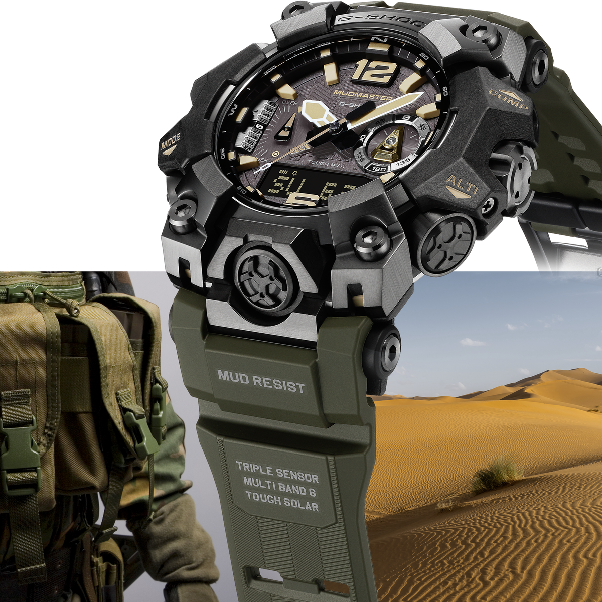 G-Shock Mudmaster Master of G 52.1mm Black Dial Men's Watch GWGB1000-1A3