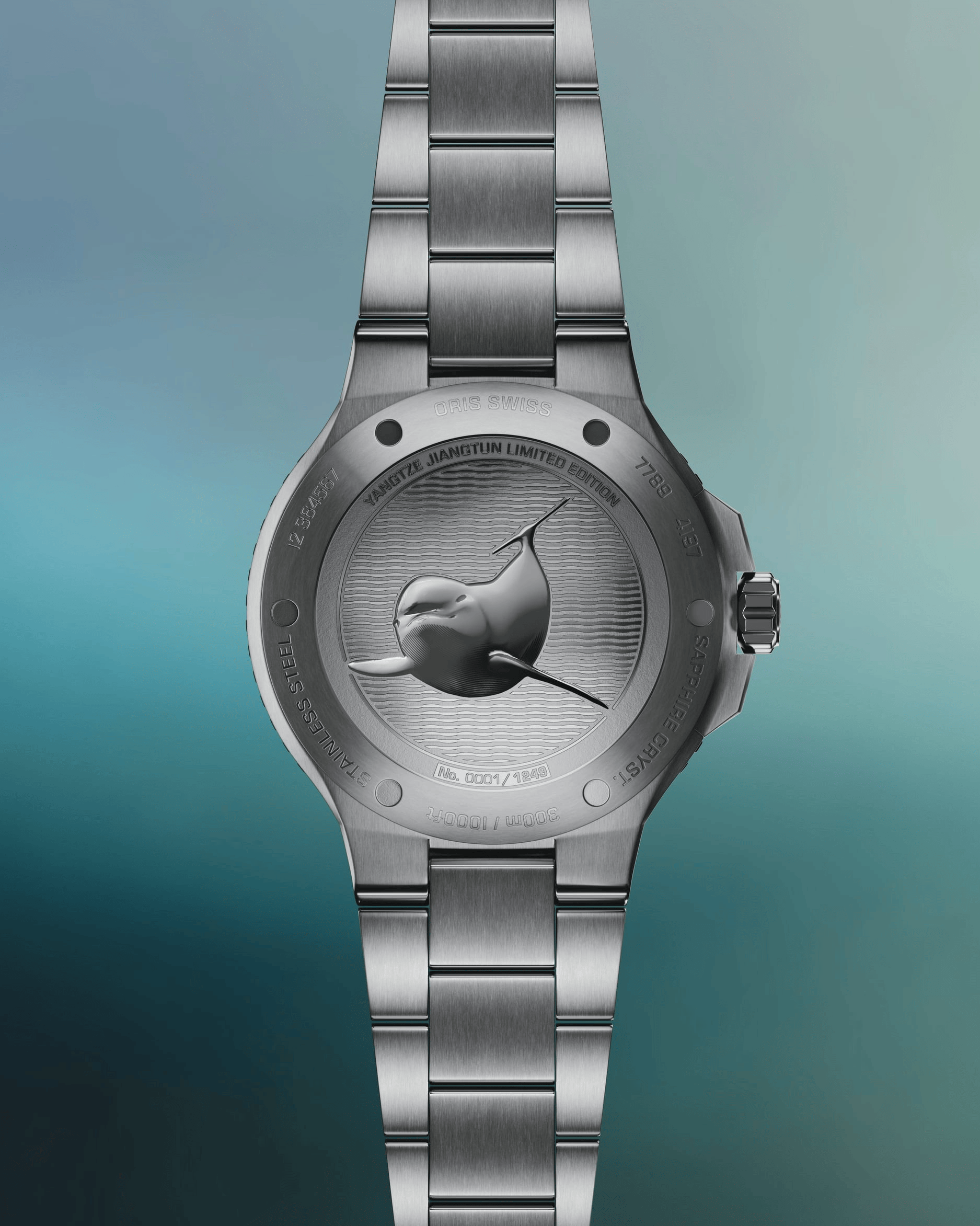 Oris Aquis Yangtze Jiangtun Limited Edition 43.5mm Green Dial Men's Watch 01 733 7789 4197-Set