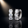 2.00 Carat Lab Grown Diamond White Gold Huggie Earrings