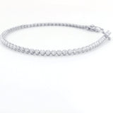 5ct Lab Grown Diamond Tennis Bracelet – 14K White Gold – E-F / VS – 7" – Box Clasp