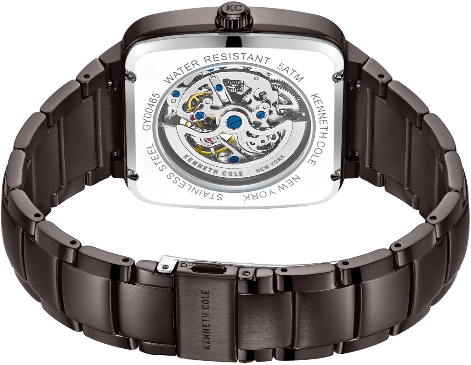 Kenneth Cole New York 40mm Automatic Brown Skeleton Men's Watch KCWGY0046501