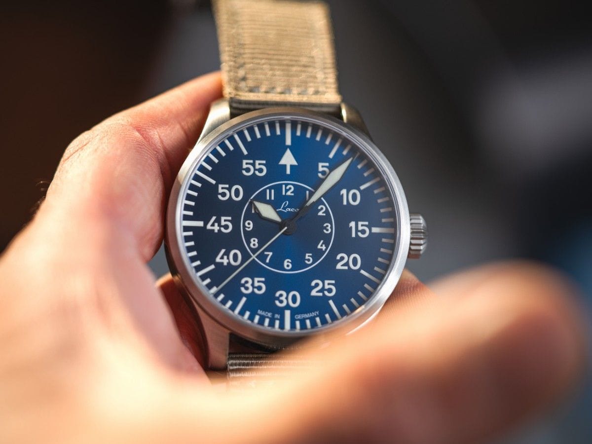 Laco Pilot Watches BASIC Aachen Blaue Stunde 39mm Blue Sunray Dial Men's Watch 862103.2