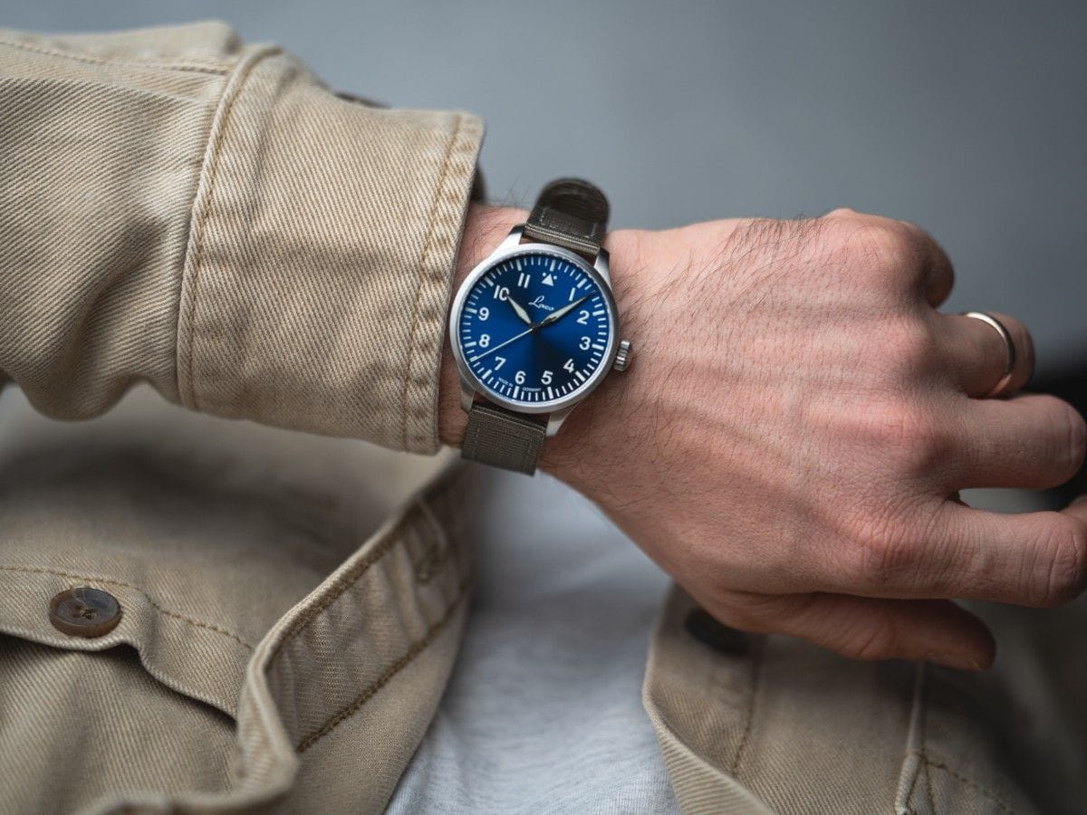 Laco Pilot Watches BASIC Augsburg Blaue Stunde 39mm Blue Sunray Dial Men's Watch 862102.2
