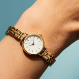 BERING Classic Polished Gold 22mm White Dial Women's Watch 11022-734