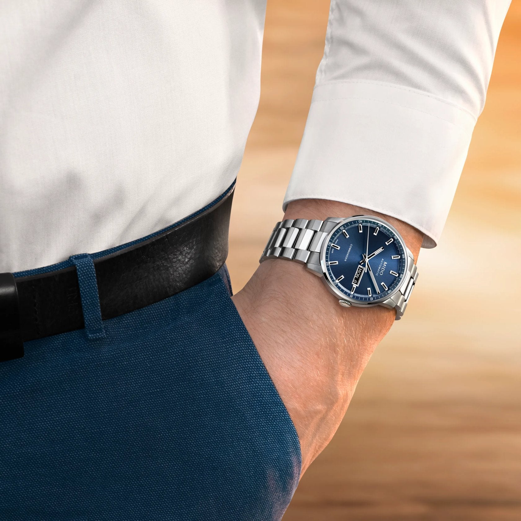 Mido Commander Datoday 40mm Blue Dial Men's Watch M0214301104100