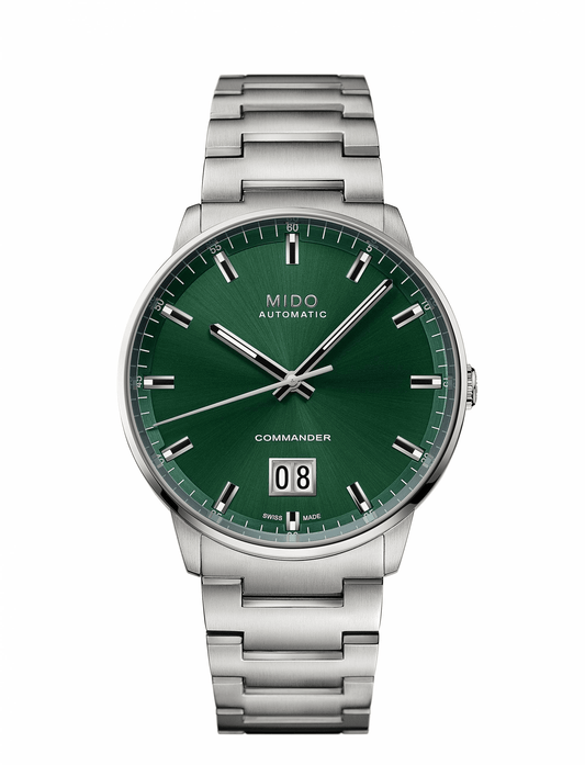 Mido Commander Big Date Green Dial Steel Men's Watch M0216261109100