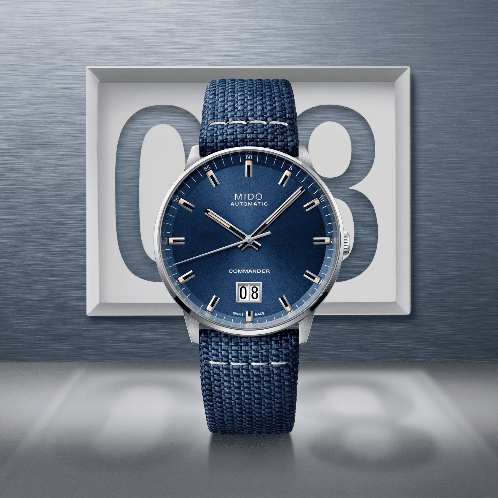 Mido Commander Big Date 42mm Blue Dial Men's Watch M0216261704100