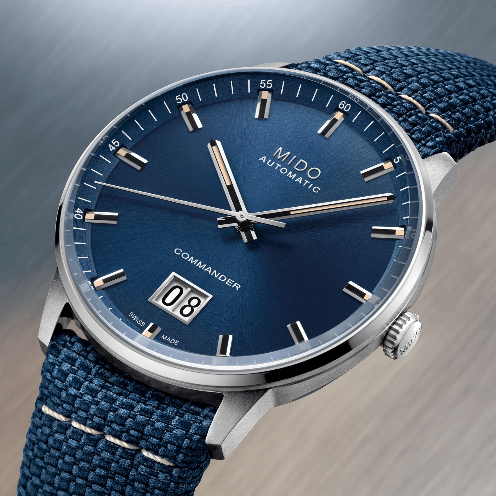Mido Commander Big Date 42mm Blue Dial Men's Watch M0216261704100