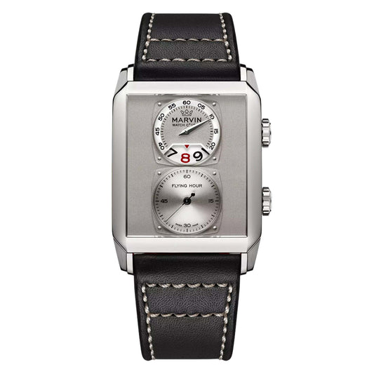 Marvin Malton Rectangular 50mm Rhodium Silver Dial Men's Watch M024.14.21.64