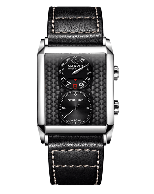 Marvin Malton Rectangular 50mm Black Dial Men's Watch M024.14.41.64