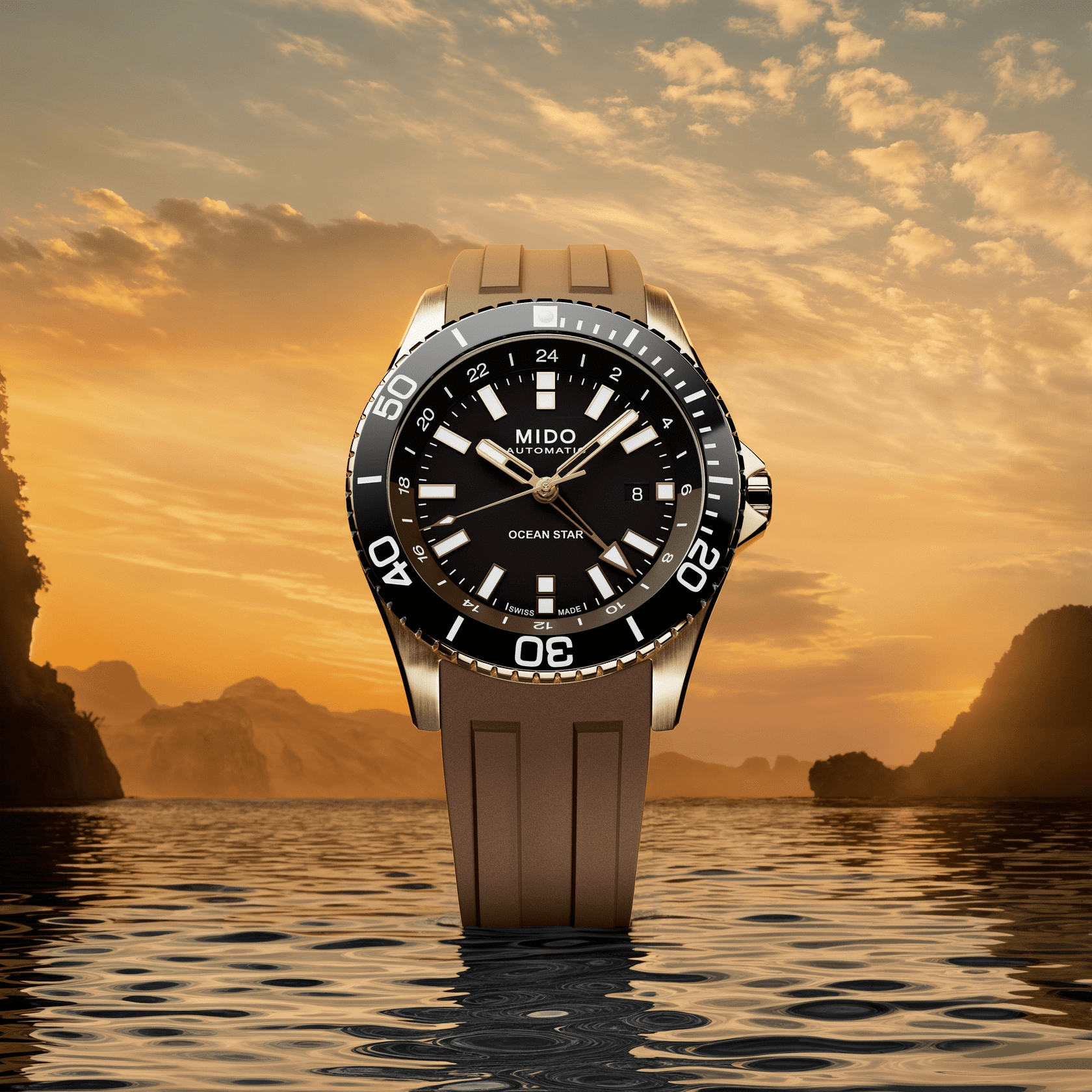 Mido Ocean Star GMT 44mm Black Dial Men's Watch M0266293729100