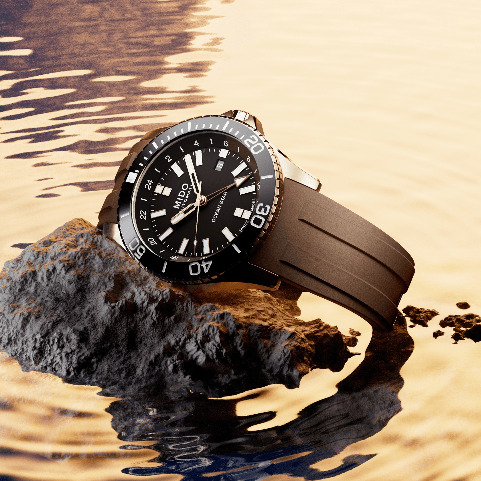 Mido Ocean Star GMT 44mm Black Dial Men's Watch M0266293729100