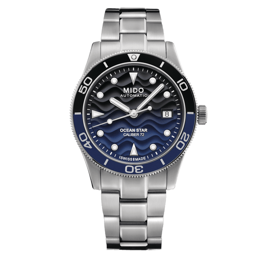 Mido Ocean Star 39mm Blue-Black Gradient Steel Men's Watch M0269071104100