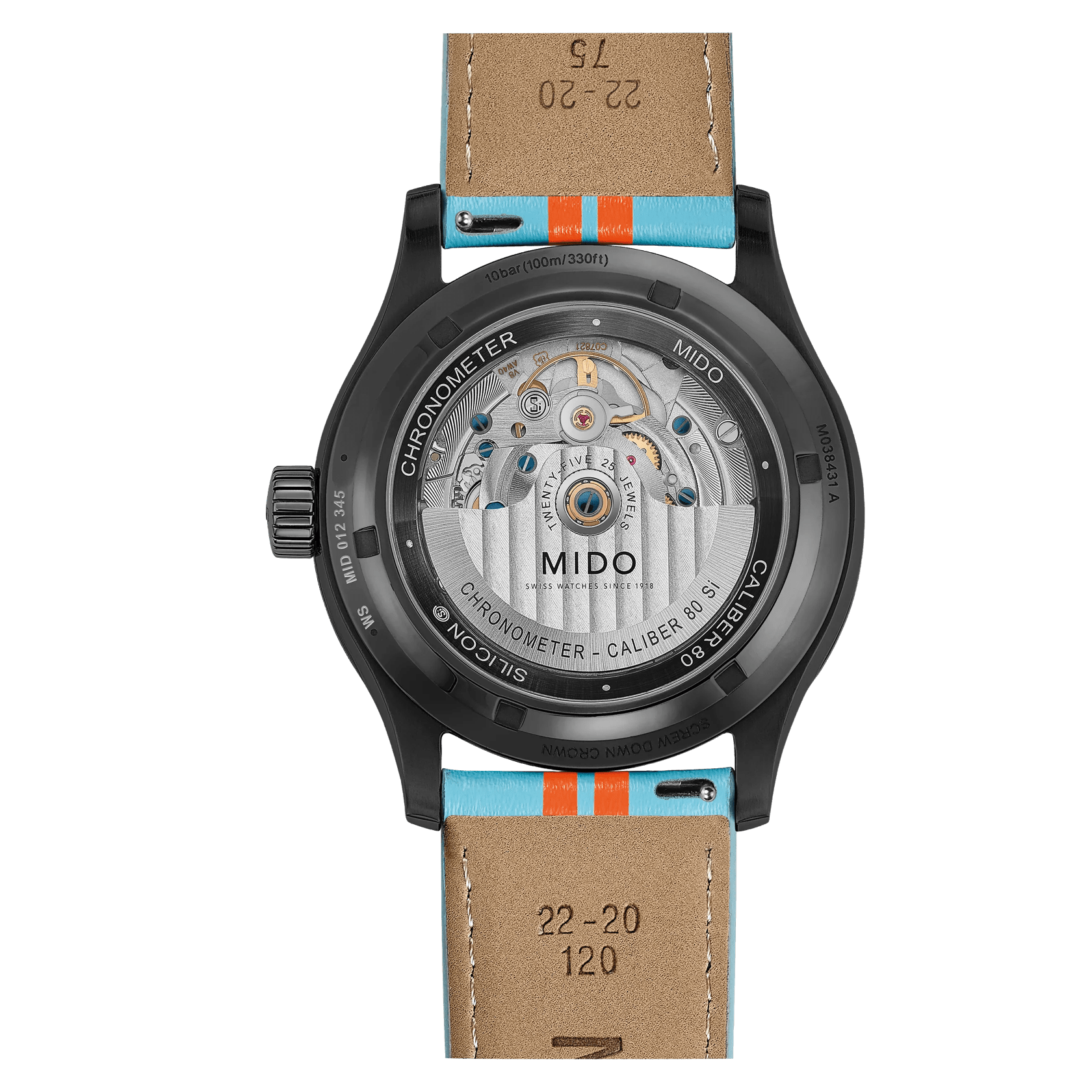 MIDO Multifort Chronometer 1 Racer 42mm Black Dial Men's Watch M0384313605100