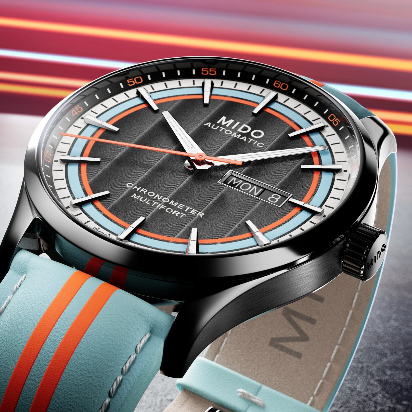 MIDO Multifort Chronometer 1 Racer 42mm Black Dial Men's Watch M0384313605100