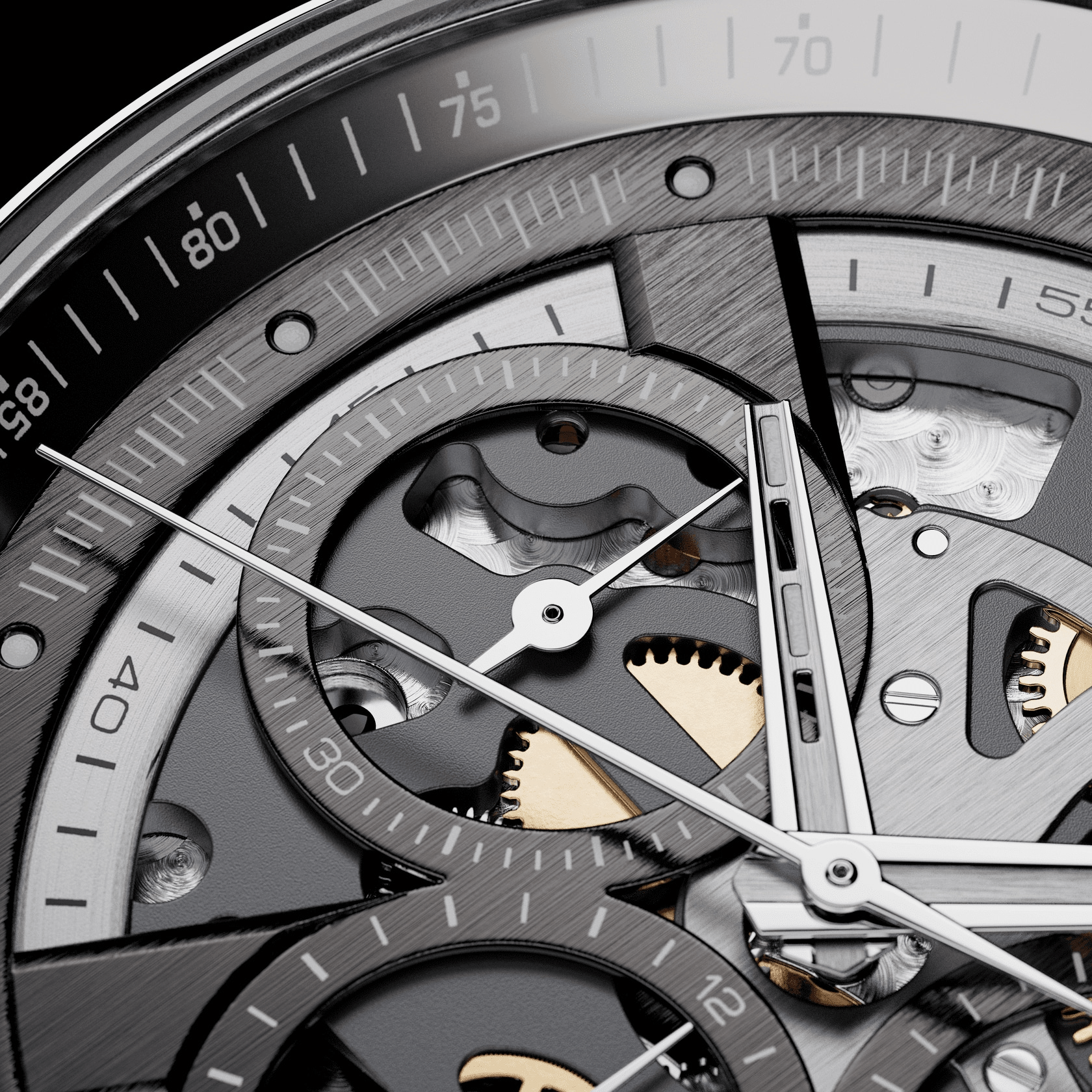 Mido Multifort Skeleton Chronograph 43mm Anthracite Dial Men's Watch M0386621106000