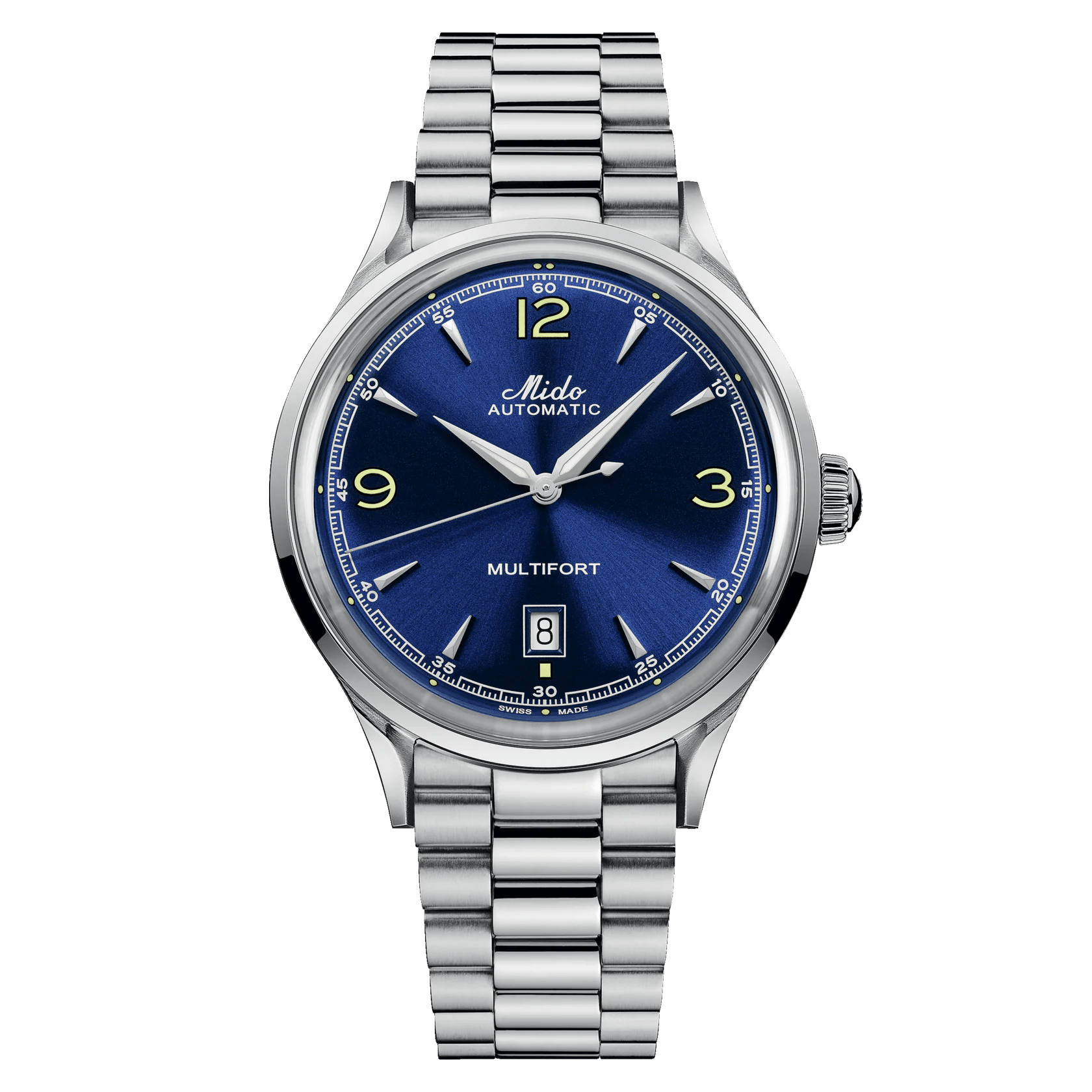 Mido Multifort Powerwind Blue Dial Steel Men's Watch M0404071104700