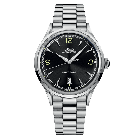 Mido Multifort Powerwind Black Dial Steel Men's Watch M0404071105700