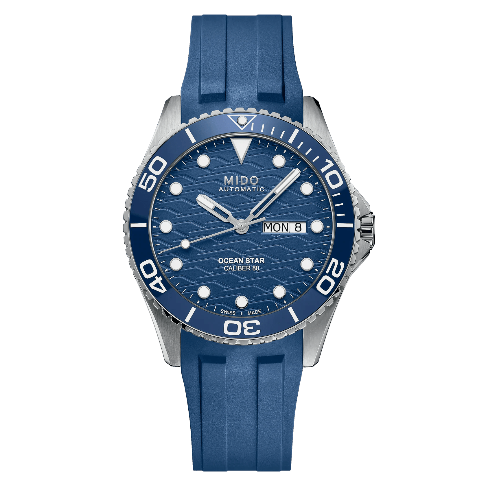 Mido Ocean Star 200C Blue Dial Rubber Strap Men's Watch M0424301704100