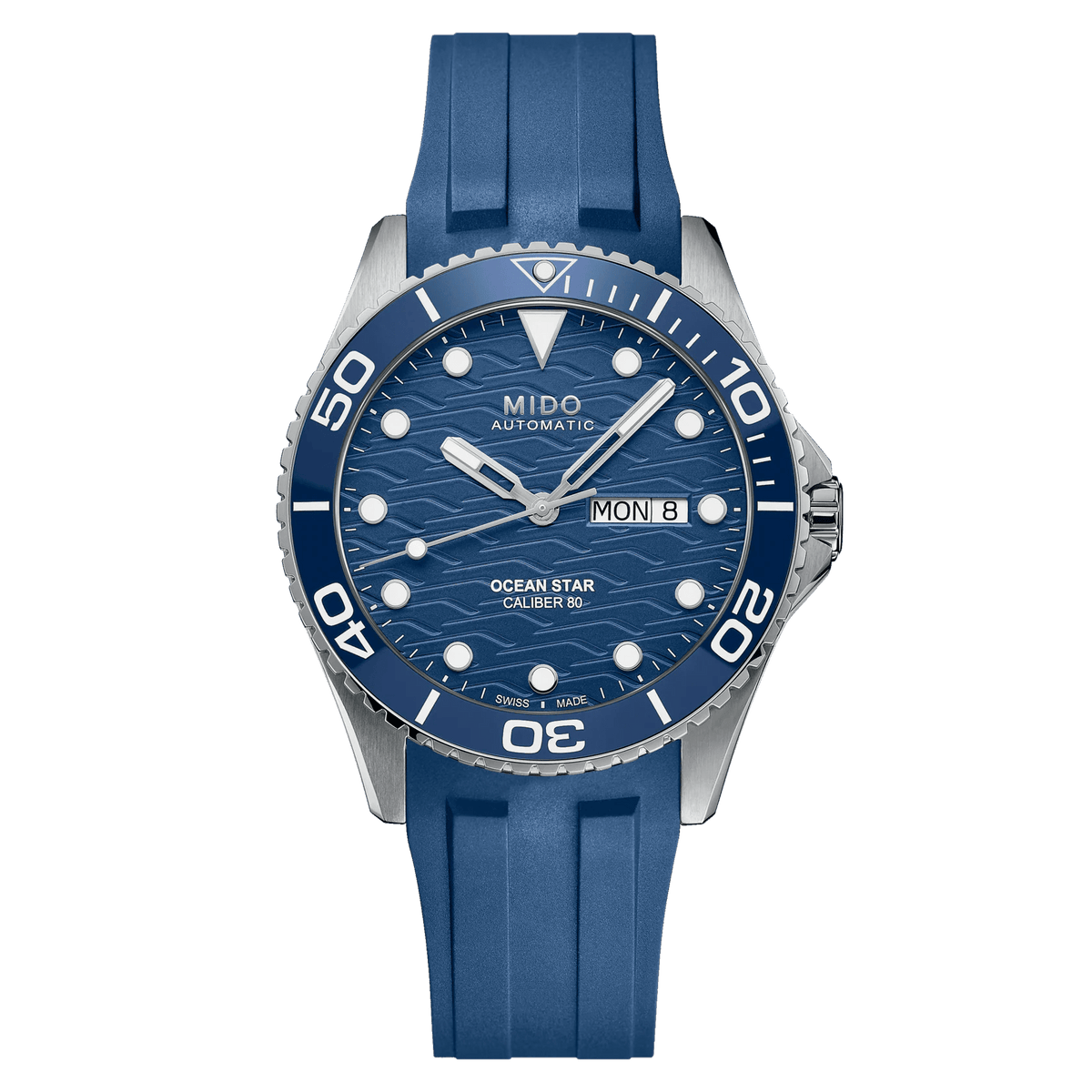Mido Ocean Star 200C Blue Dial Rubber Strap Men's Watch M0424301704100