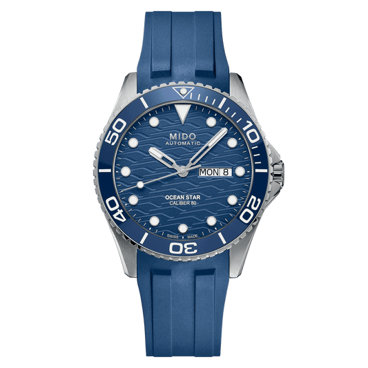 Mido Ocean Star 200C Blue Dial Rubber Strap Men's Watch M0424301704100