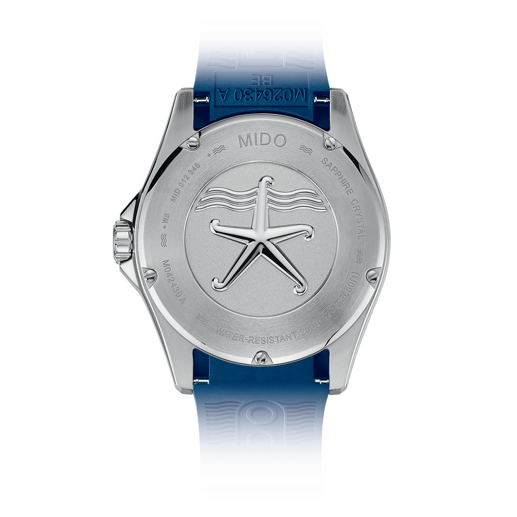 Mido Ocean Star 200C Blue Dial Rubber Strap Men's Watch M0424301704100