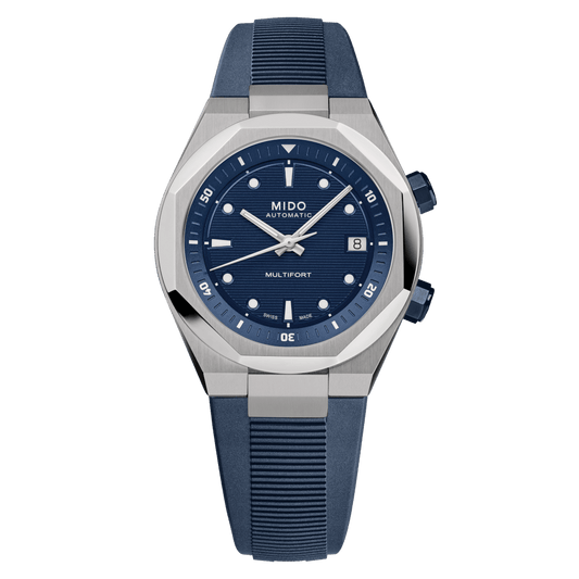 Mido Multifort 8 Two Crowns 40mm Blue Men's Watch M0475071704100