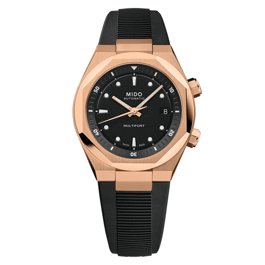 Mido Multifort 8 Two Crowns 40mm Black Dial Men's Watch M0475073705100