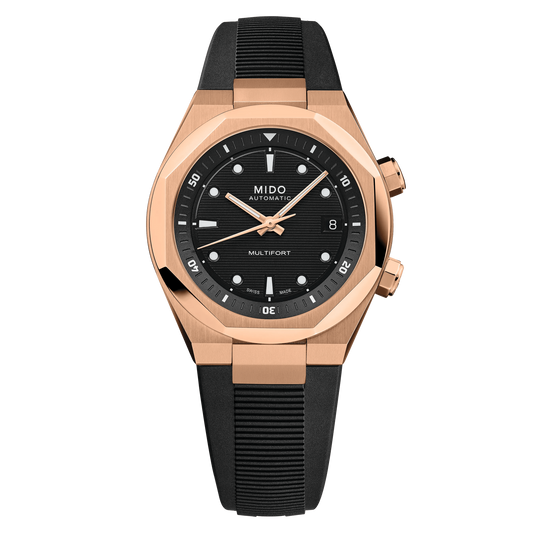 Mido Multifort 8 Two Crowns 40mm Black Dial Men's Watch M0475073705100