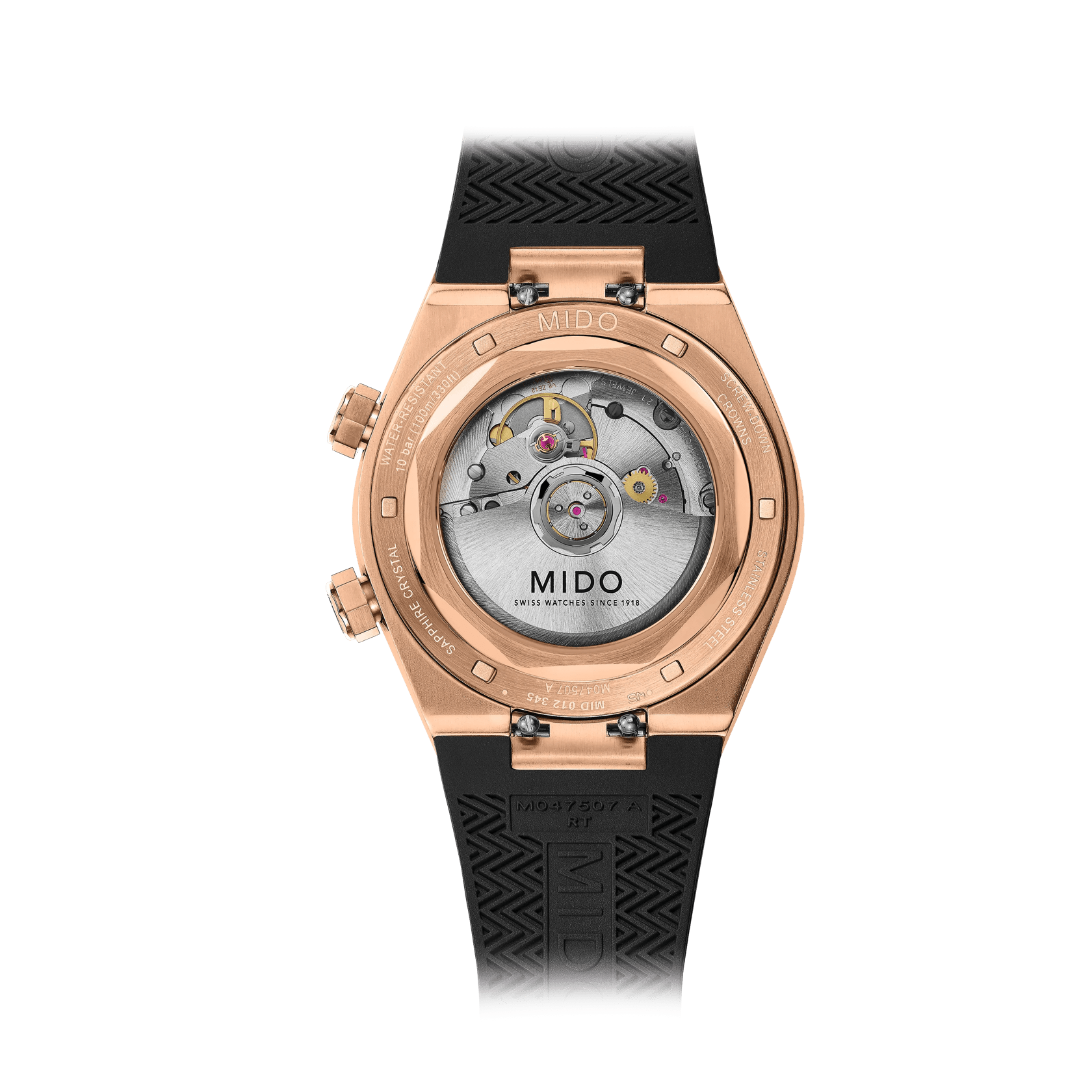 Mido Multifort 8 Two Crowns 40mm Black Dial Men's Watch M0475073705100
