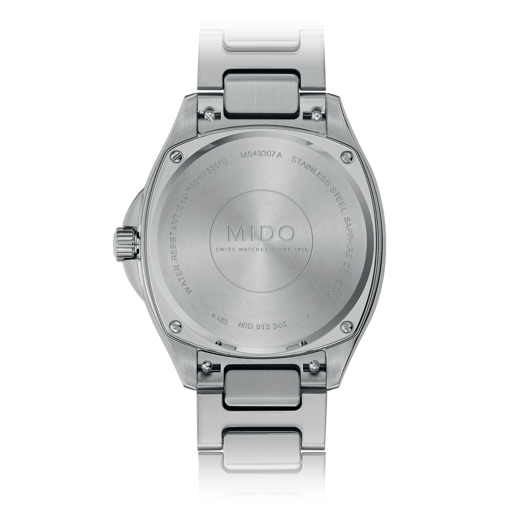 Mido Multifort TV 35mm White Mother-Of-Pearl Steel Women's Watch M0493071110600