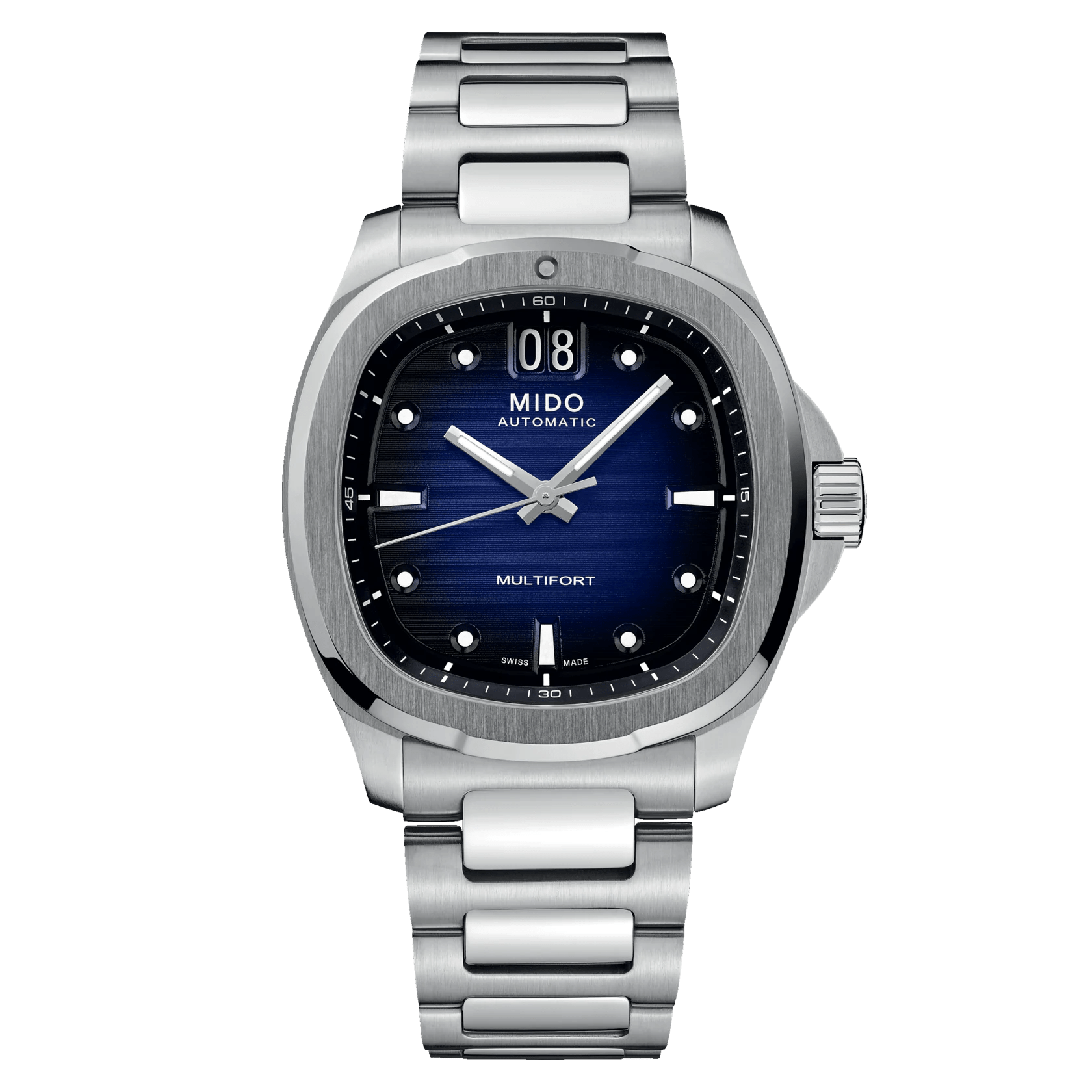 Mido Multifort TV Big Date Blue Dial Steel Men's Watch M0495261104100