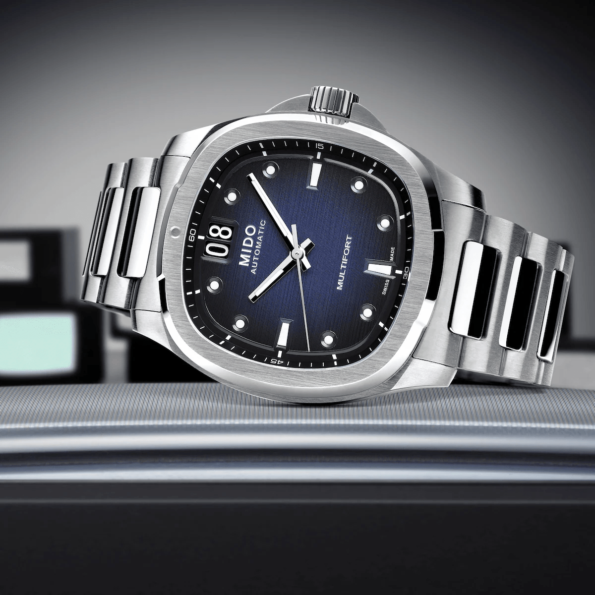 Mido Multifort TV Big Date Blue Dial Steel Men's Watch M0495261104100