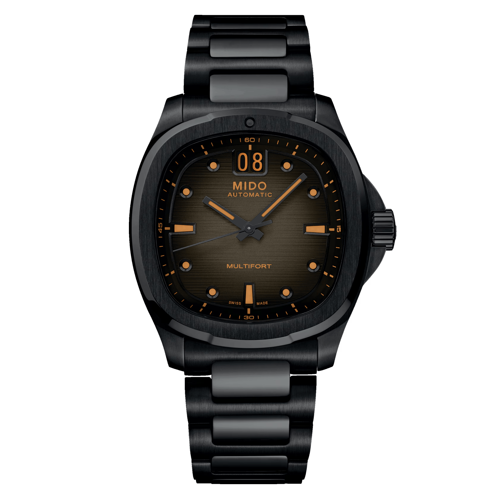 Mido Multifort TV Big Date Black PVD Steel Men's Watch M0495263308100