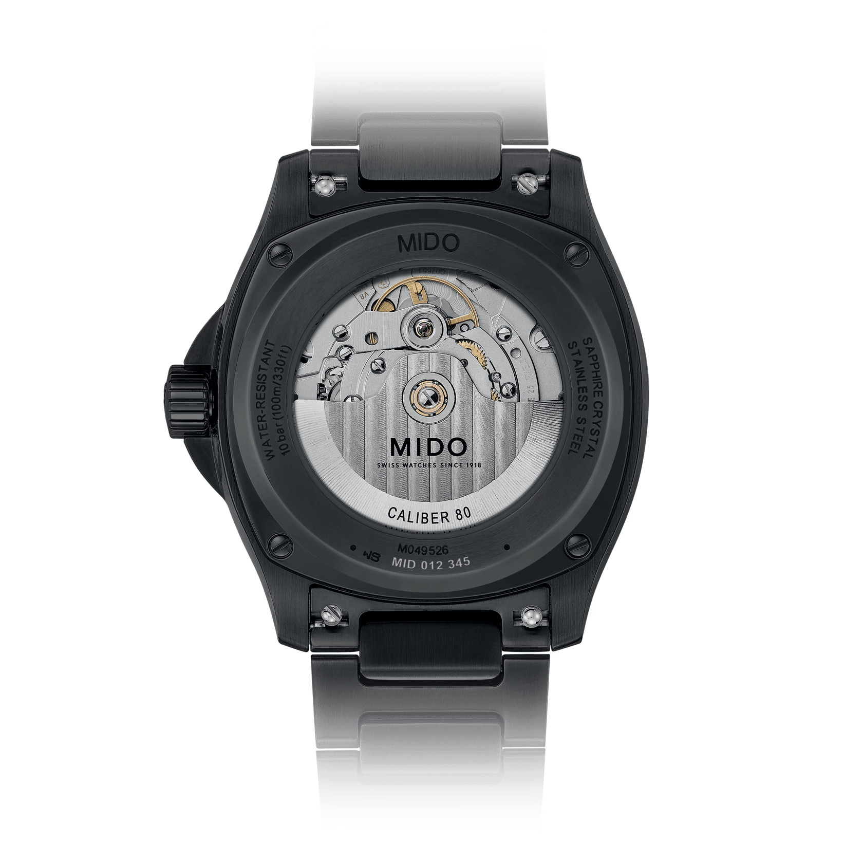 Mido Multifort TV Big Date Black PVD Steel Men's Watch M0495263308100