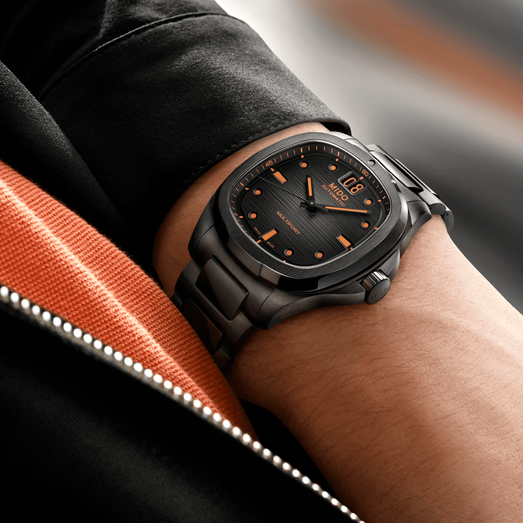 Mido Multifort TV Big Date Black PVD Steel Men's Watch M0495263308100