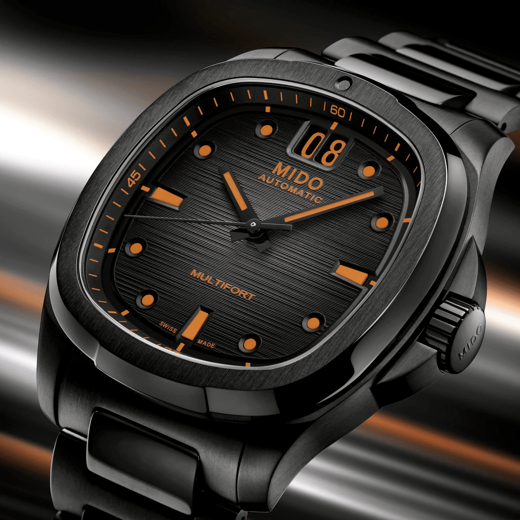 Mido Multifort TV Big Date Black PVD Steel Men's Watch M0495263308100