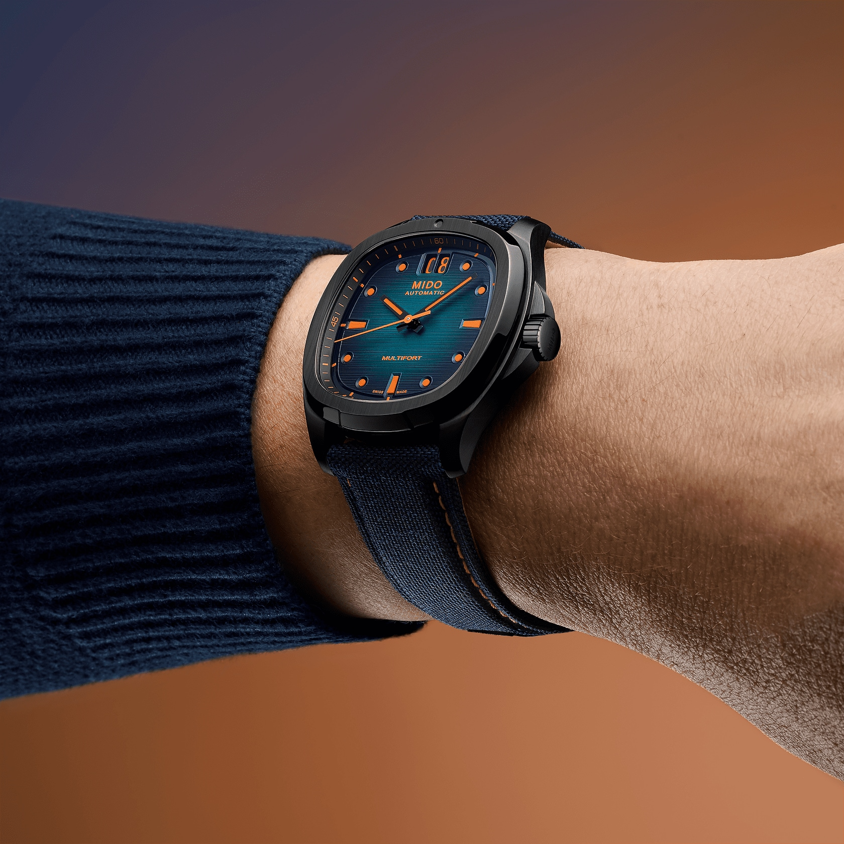 Mido Multifort TV Big Date 40mm Blue Gradient Dial Men's Watch M0495263704100