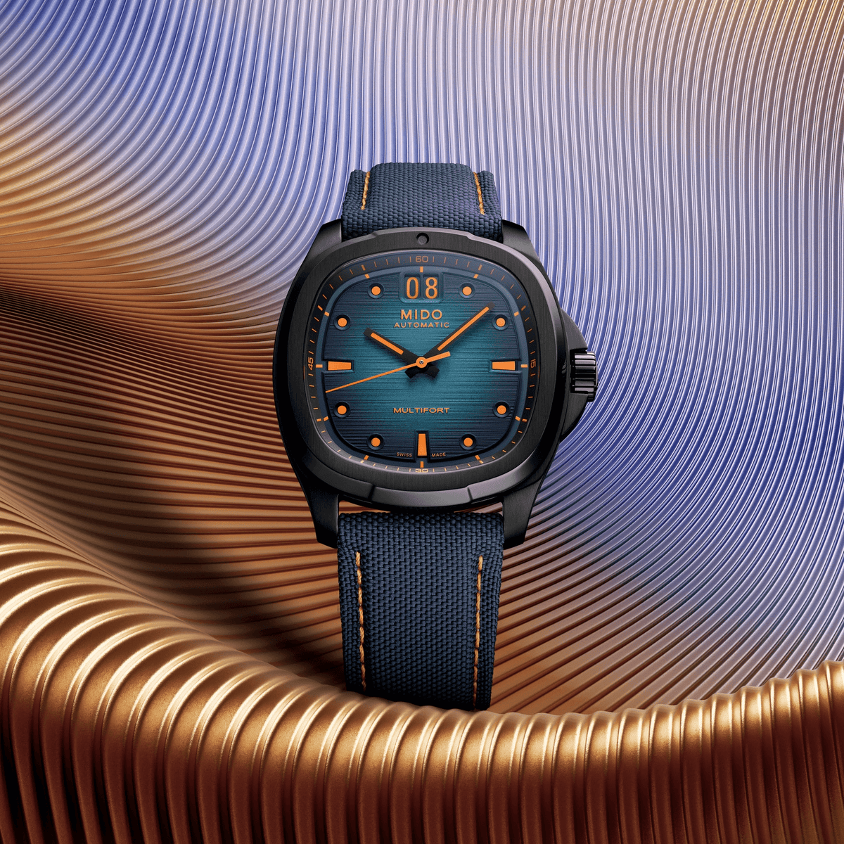 Mido Multifort TV Big Date 40mm Blue Gradient Dial Men's Watch M0495263704100
