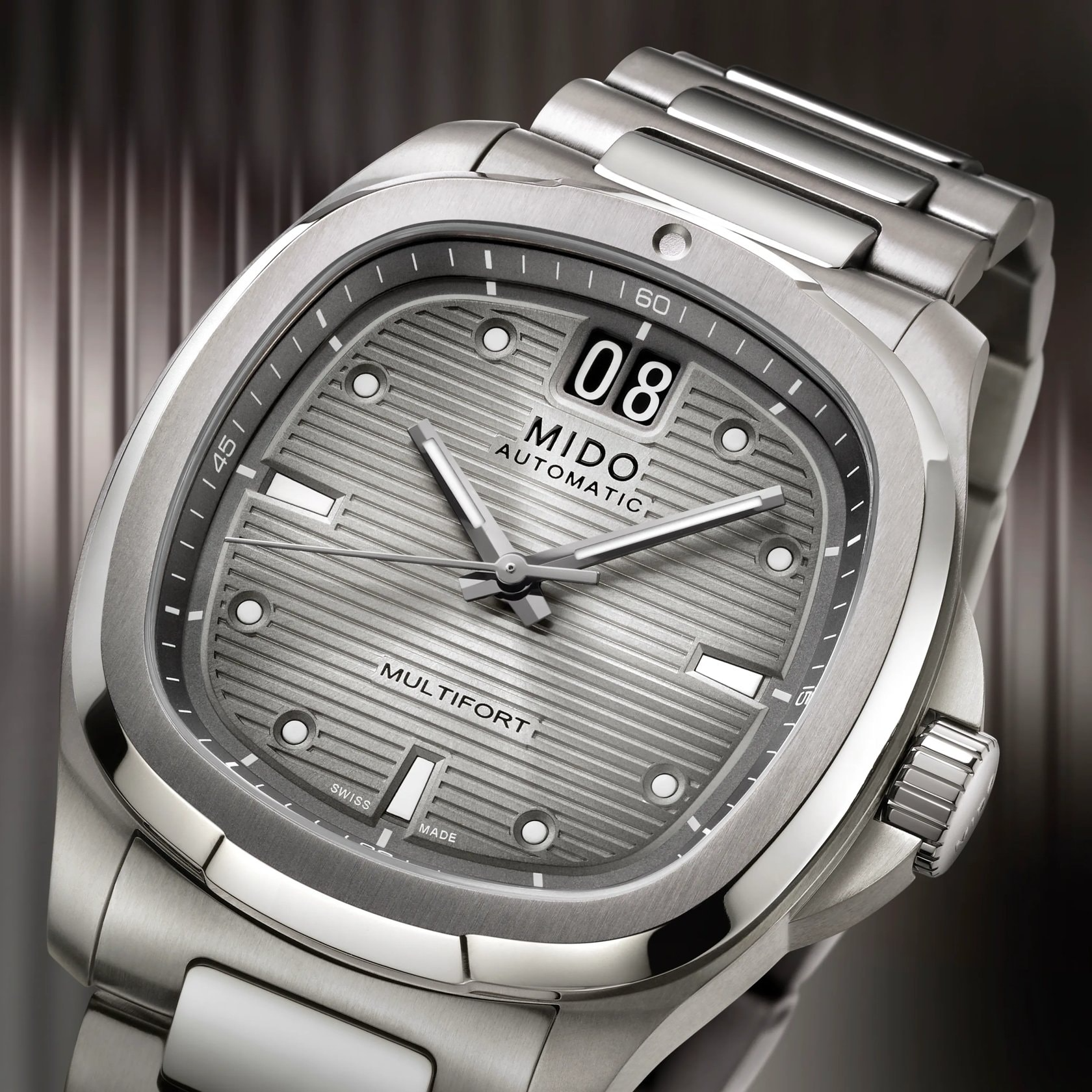 Mido Multifort TV Big Date Titanium 40mm Grey Dial Men's Watch M0495264408100