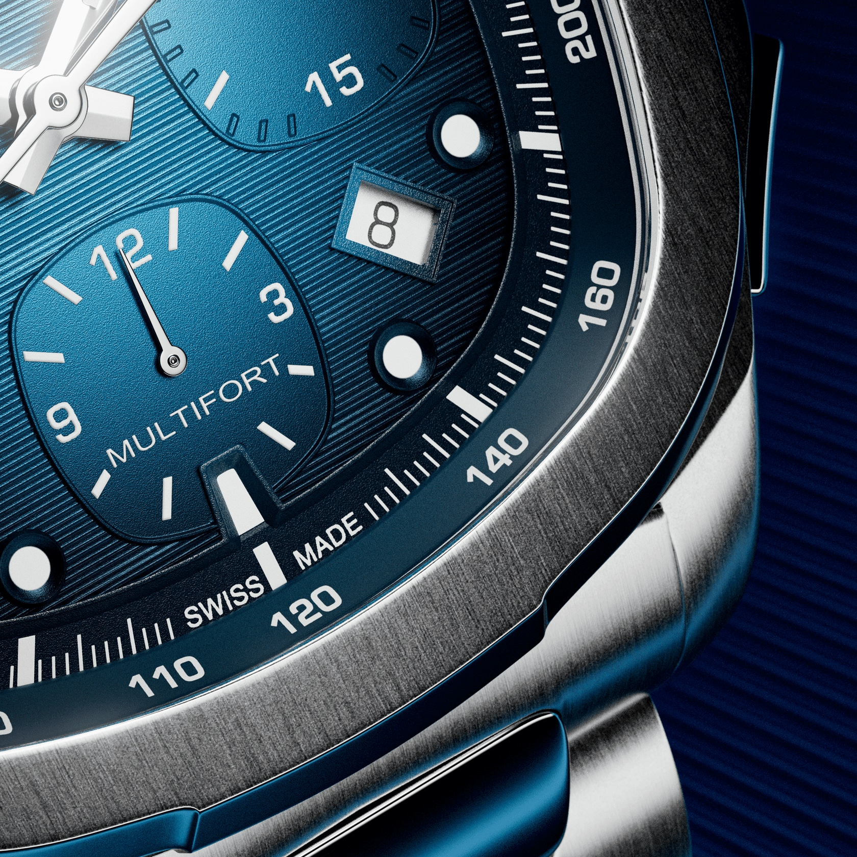 Mido Multifort TV Chronograph 42mm Blue Dial Men's Watch M0495271104100