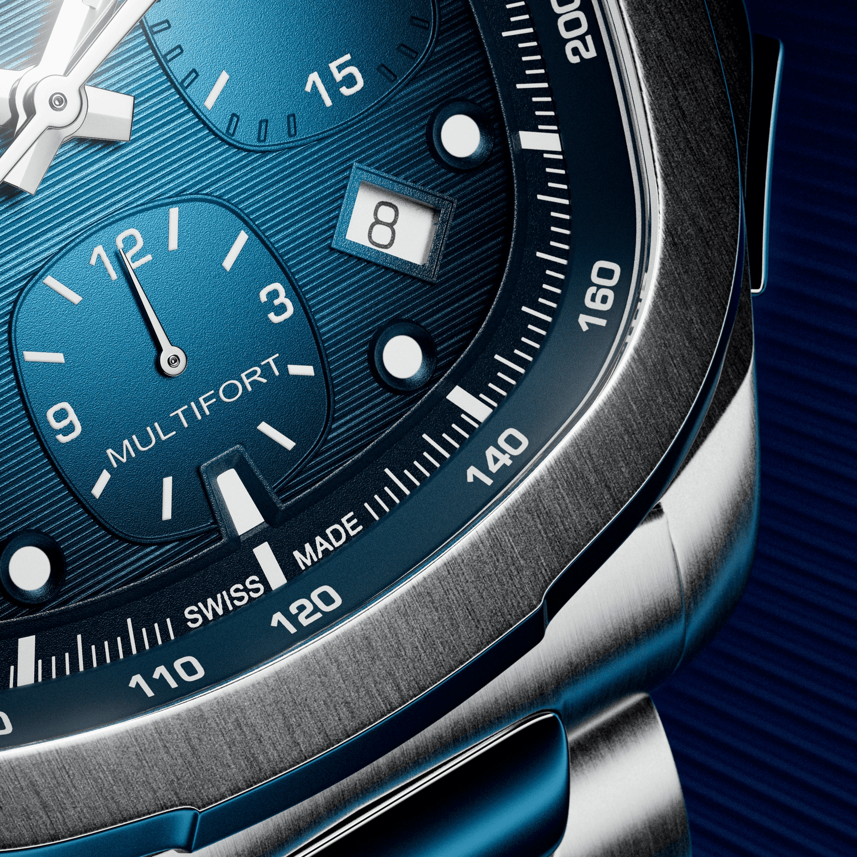 Mido Multifort TV Chronograph 42mm Blue Dial Men's Watch M0495271104100