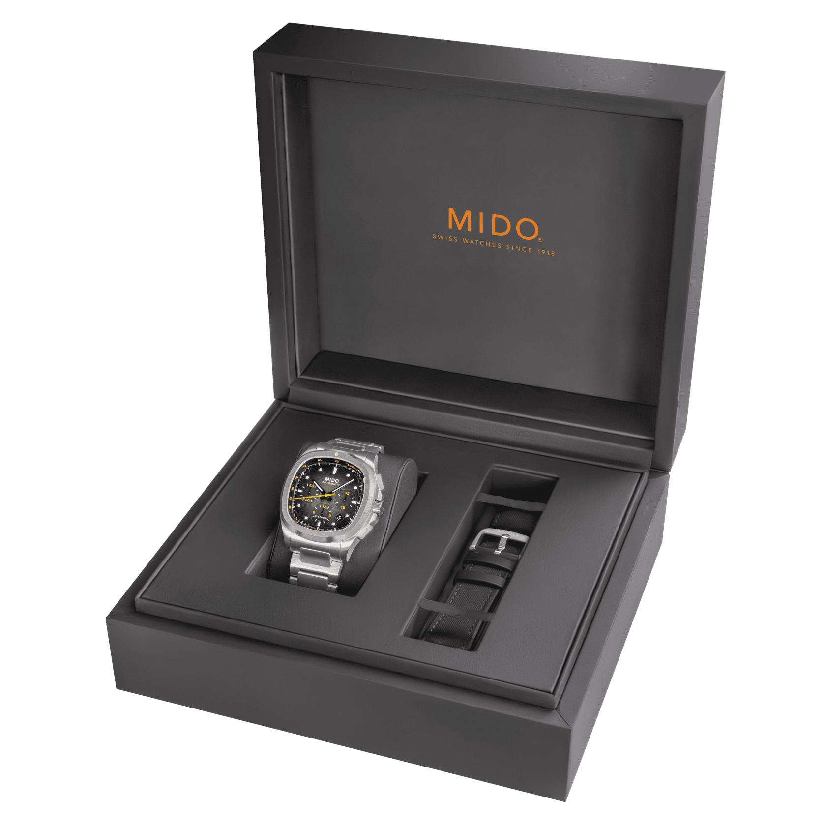 Mido Multifort TV Chronograph 42mm Grey Dial Men's Watch M0495271108100