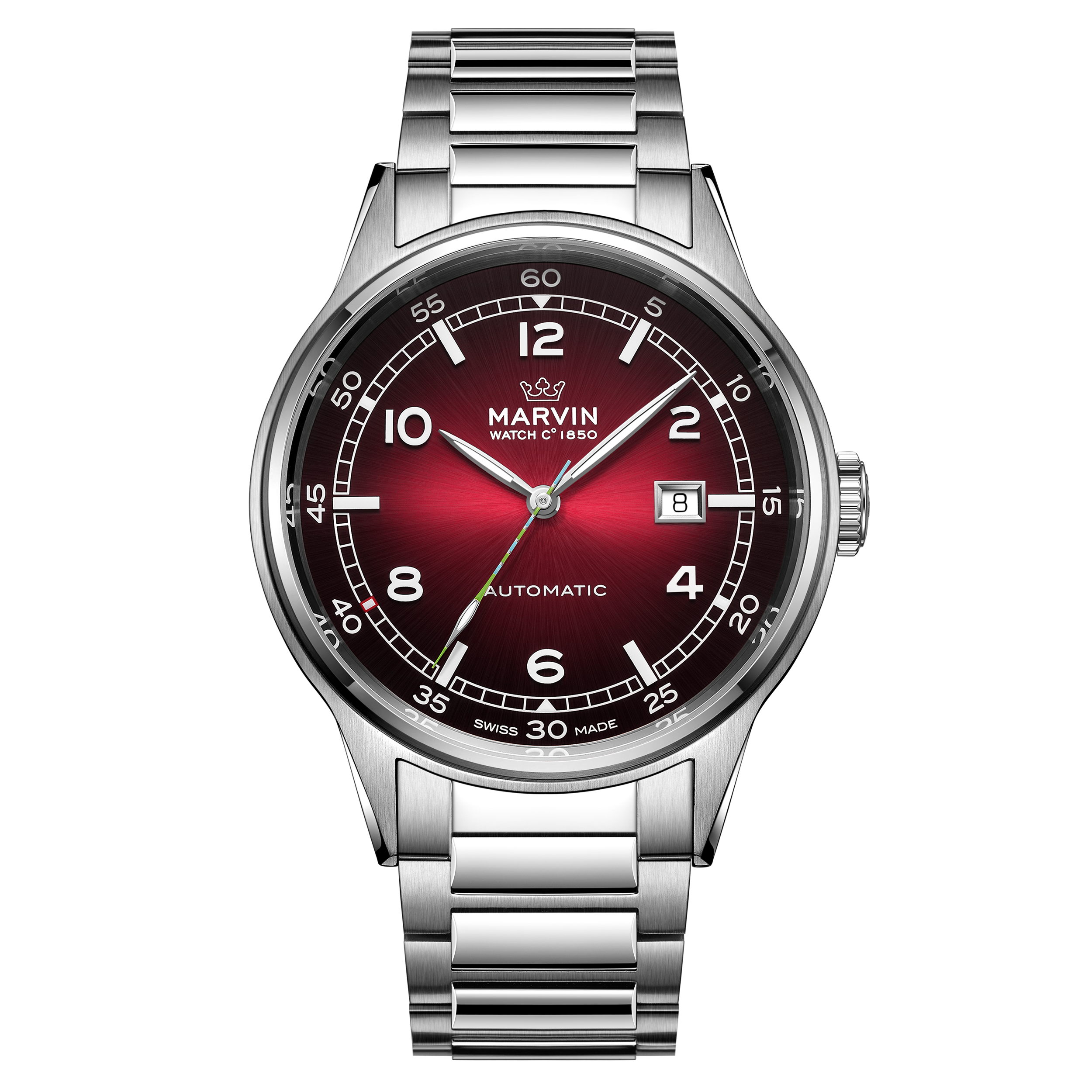 Marvin Origin 44mm Burgundy Red Dial Men's Watch M108.14.99.11