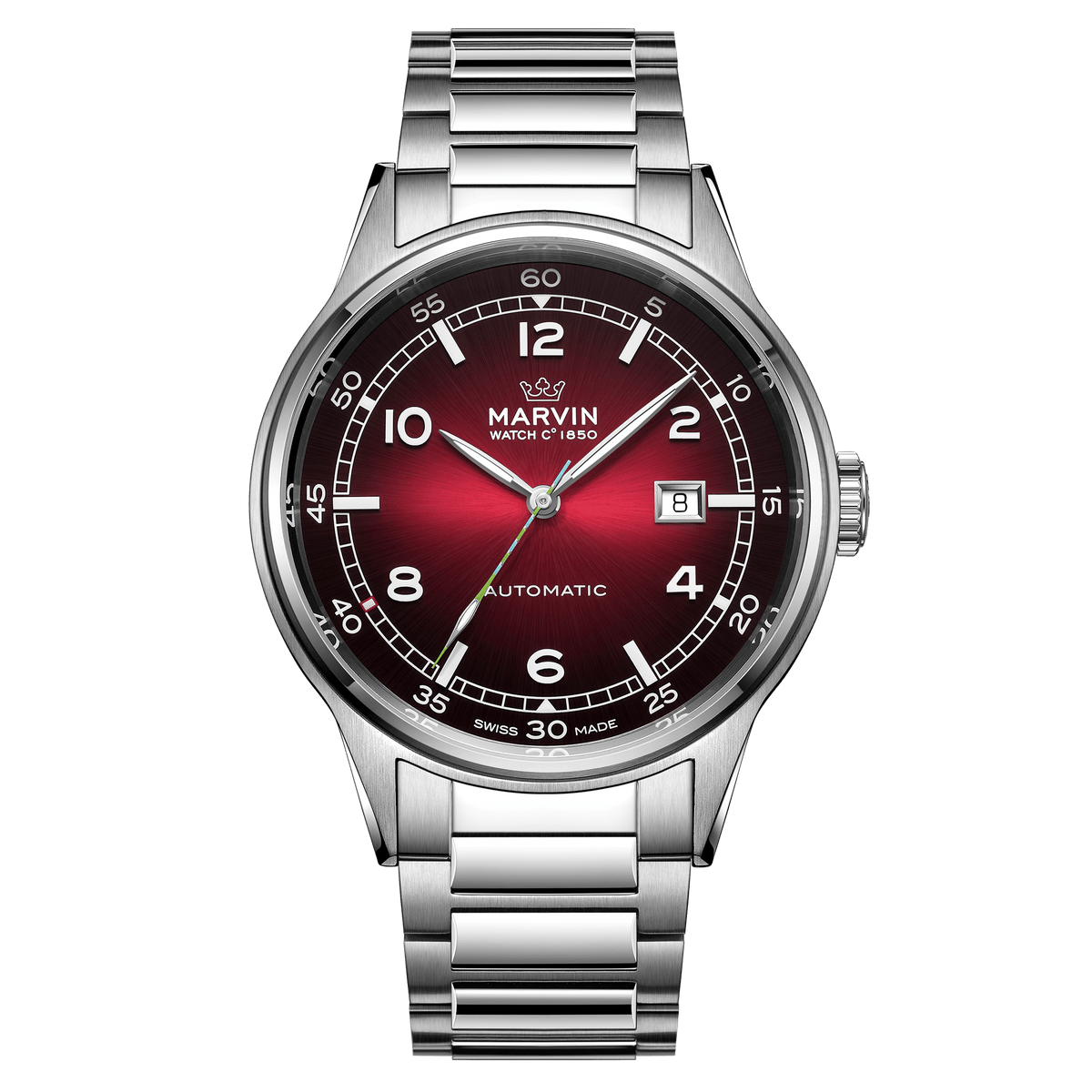 Marvin Origin 44mm Burgundy Red Dial Men's Watch M108.14.99.11