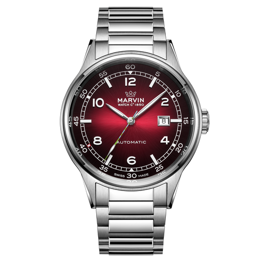 Marvin Origin 44mm Burgundy Red Dial Men's Watch M108.14.99.11