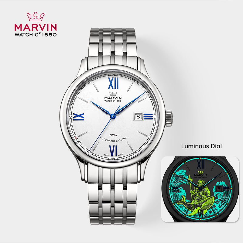 Marvin Malton Round 41mm White Dial Men's Watch M117.13.96.11